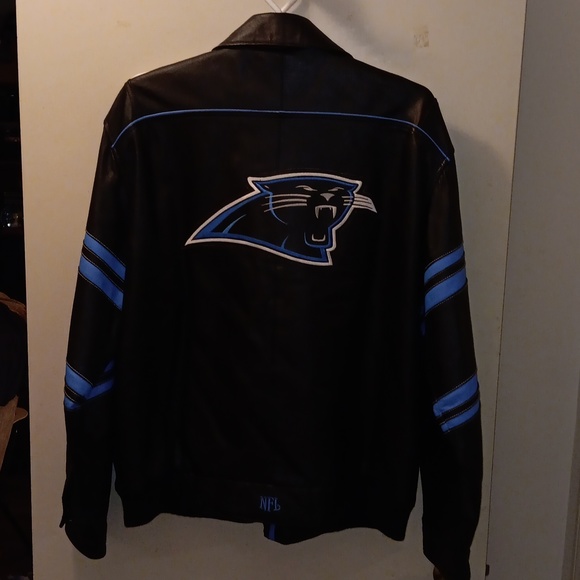 Carolina panthers leather jacket 2XL - Picture 1 of 7